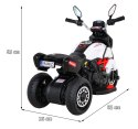 Motorek Fast Tourist na akumulator dla dzieci Biały + Audio + Światła + Ekoskóra