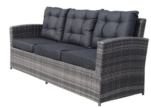 Zestaw Mebli ogrodowych 6w1 Techorattan Szary + Sofa + Wysoki stół + 2 Fotele + 2 Pufy + 12 Poduszek Zestaw Mebli ogrodowych 6w1 Techorattan Szary + Sofa + Wysoki stół + 2 Fotele + 2 Pufy + 12 Poduszek