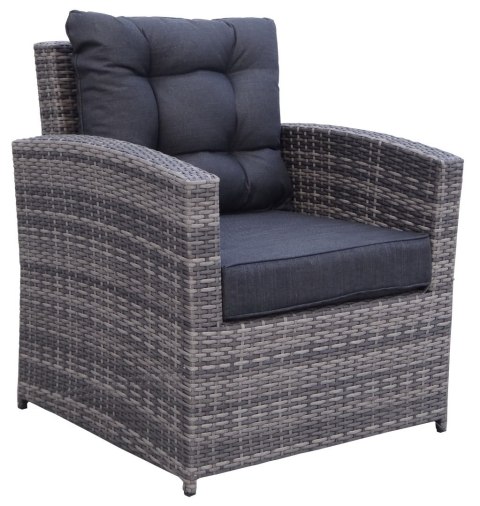 Zestaw Mebli ogrodowych 6w1 Techorattan Szary + Sofa + Wysoki stół + 2 Fotele + 2 Pufy + 12 Poduszek Zestaw Mebli ogrodowych 6w1 Techorattan Szary + Sofa + Wysoki stół + 2 Fotele + 2 Pufy + 12 Poduszek
