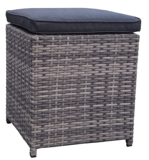 Zestaw Mebli ogrodowych 6w1 Techorattan Szary + Sofa + Wysoki stół + 2 Fotele + 2 Pufy + 12 Poduszek Zestaw Mebli ogrodowych 6w1 Techorattan Szary + Sofa + Wysoki stół + 2 Fotele + 2 Pufy + 12 Poduszek