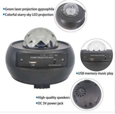 Obrotowy Projektor Pozytywka dla dzieci 3+ Gwieździste niebo 10 kolorów + Lampka nocna + Głośnik do MP3 Obrotowy Projektor Pozytywka dla dzieci 3+ Gwieździste niebo 10 kolorów + Lampka nocna + Głośnik do MP3