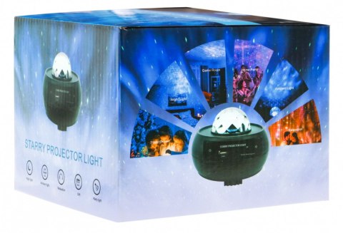 Obrotowy Projektor Pozytywka dla dzieci 3+ Gwieździste niebo 10 kolorów + Lampka nocna + Głośnik do MP3 Obrotowy Projektor Pozytywka dla dzieci 3+ Gwieździste niebo 10 kolorów + Lampka nocna + Głośnik do MP3