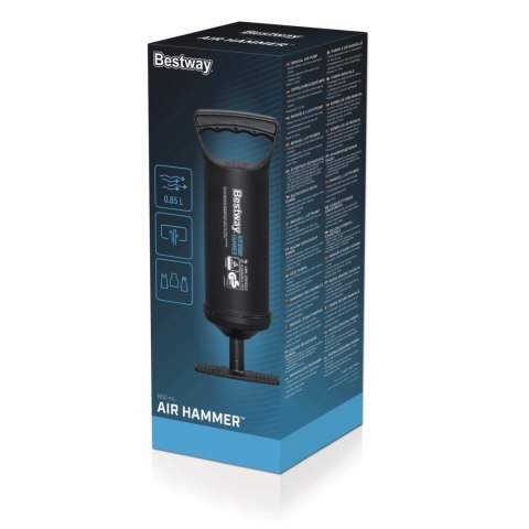 Pompka ręczna tłokowa BESTWAY 0,85l/cykl + 3 Końcówki + Elastyczny wąż Pompka ręczna tłokowa BESTWAY 0,85l/cykl + 3 Końcówki + Elastyczny wąż