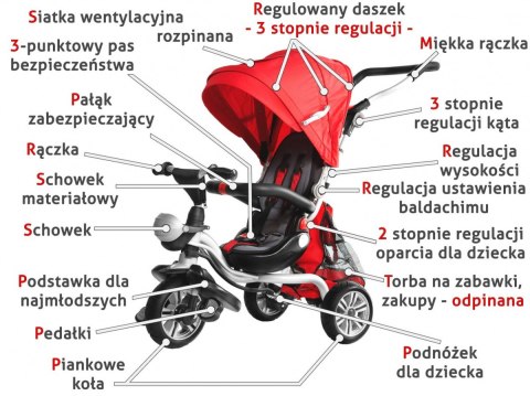Rowerek SporTrike Adventure Czerwony Rowerek SporTrike Adventure Czerwony