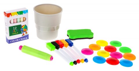 Dwustronna Tablica kredowa magnetyczna dla dzieci 3+ Regulacja wysokości + Półki na książki + Akcesoria