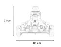 Gokart Fast 3 Drift na akumulator dla dzieci Biały + Funkcja driftu + Silniki 2x150W + Radio LED + Pasy