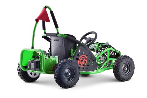 Gokart Fast Dragon na akumulator Zielony 30km/h + Silnik 1000W + Koła pompowane + Regulacja siedzenia + Pasy
