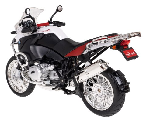 Motocykl BMW R 1200 GS biały RASTAR model 1:9 Metalowa karoseria Motocykl BMW R 1200 GS biały RASTAR model 1:9 Metalowa karoseria