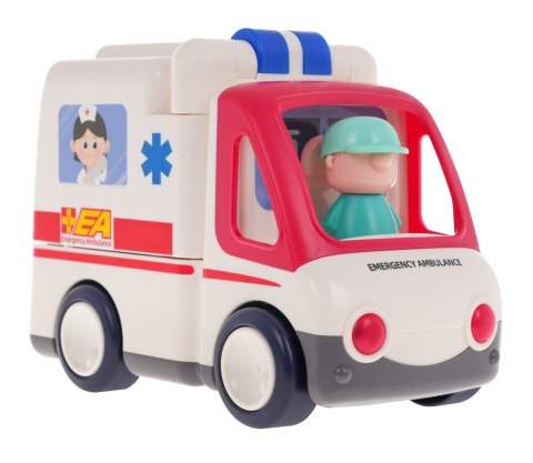 Interaktywna Karetka HOLA dla dzieci 3+ Dźwięki Światła + Ruchome elementy + 2 Tryby pracy + Akcesoria