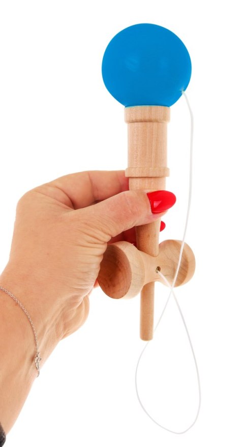 Zręcznościowa gra Kendama dla dzieci 3+ i dorosłych Drewniana zabawka + Niebieska kulka Zręcznościowa gra Kendama dla dzieci 3+ i dorosłych Drewniana zabawka + Niebieska kulka
