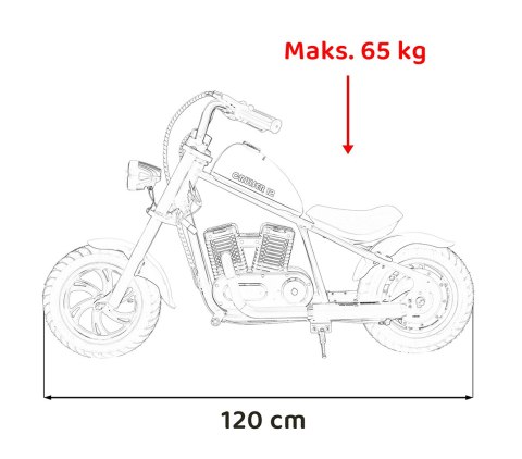 Pojazd Motorek Cruiser 12 Czarny