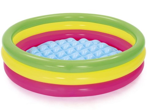 Bestway tęczowy basen dmuchany brodzik basenik 102cm miękkie dno 51104