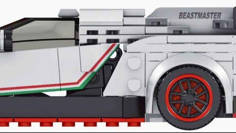 Zestaw Klocków Auto Sportowe 398el. Białe Zestaw Klocków Auto Sportowe 398el. Białe