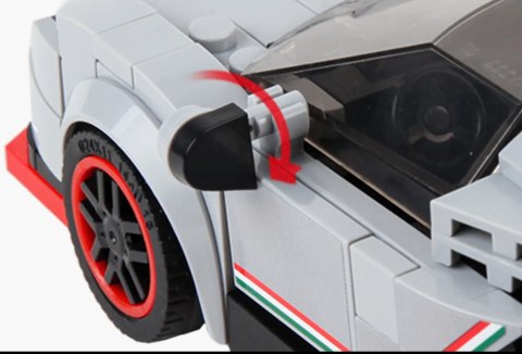 Zestaw Klocków Auto Sportowe 398el. Białe Zestaw Klocków Auto Sportowe 398el. Białe