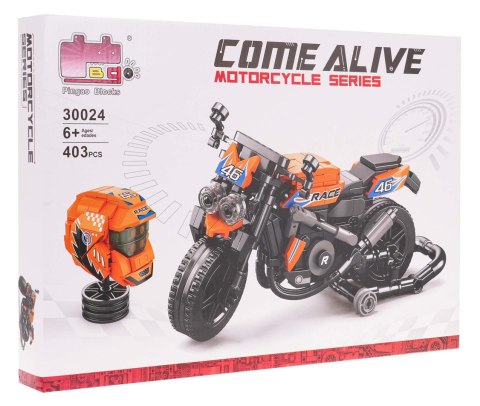 Zestaw Klocków Motocykl Pomarańczowy 403el. Zestaw Klocków Motocykl Pomarańczowy 403el.