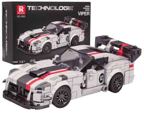 Zestaw Klocków Auto Sportowe Białe 419el. Zestaw Klocków Auto Sportowe Białe 419el.