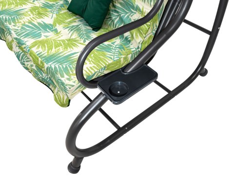 Huśtawka Ogrodowa Siedzisko Textylina 2x1 Wzór Liście Palmy