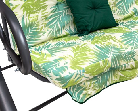 Huśtawka Ogrodowa Siedzisko Textylina 2x1 Wzór Liście Palmy