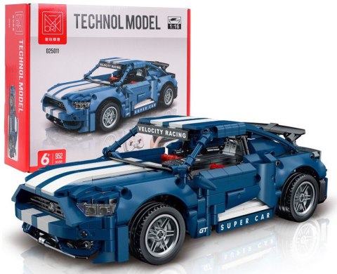 Klocki Techniczne Autko Sportowe Niebieskie 952el. Klocki Techniczne Autko Sportowe Niebieskie 952el.
