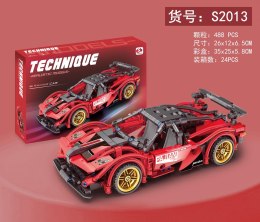 Klocki Auto Sportowe Czerwone 482el.