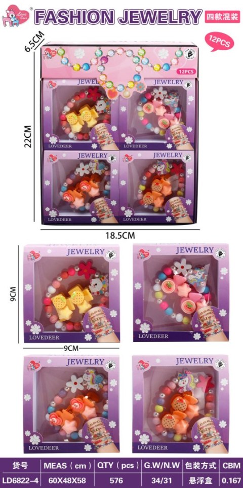 Zestaw Biżuterii Jednorożec