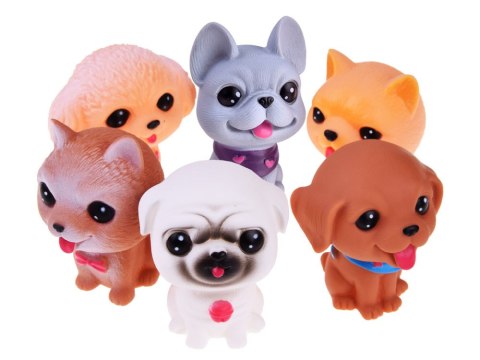 Zestaw figurki pieski gumowe 6 sztuk szczeniaczki pieski ZA4629 Zestaw figurki pieski gumowe 6 sztuk szczeniaczki pieski ZA4629
