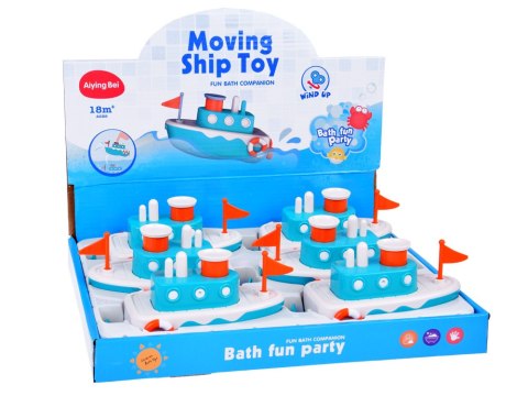 Statek do kąpieli dla dzieci pływający nakręcany chlapie wodą ZA5603