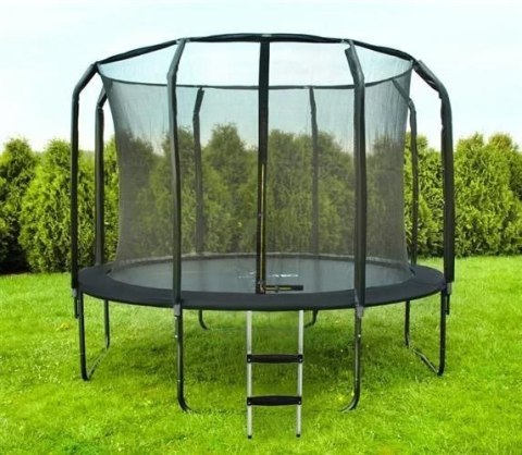 Trampolina Ogrodowa Model Exclusive 374cm/12FT Dla Dzieci Z Wzmacnianą Siatką