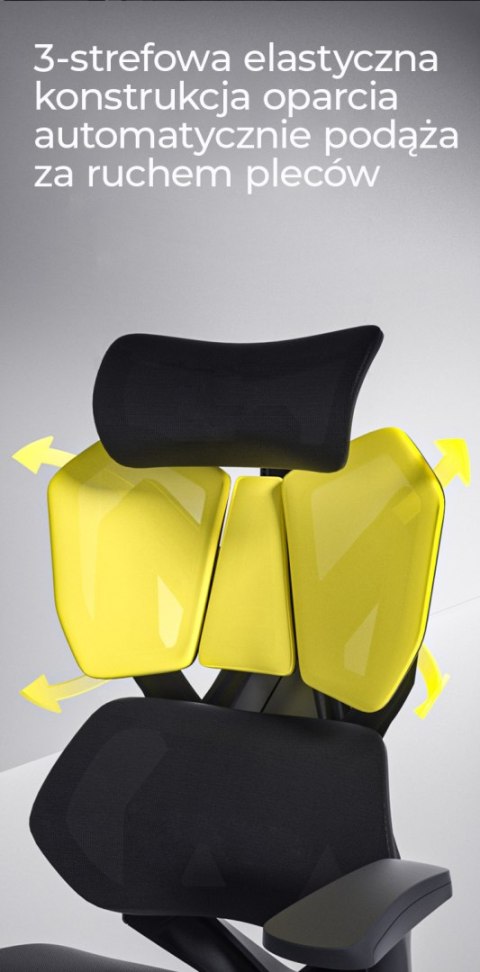 Fotel ergonomiczny gamingowy Angel Furia Black