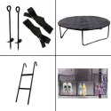 Trampolina Ogrodowa Jumpi 312cm/10FT Maxy Comfort Plus Jasno Zielona Z Wewnętrzną Siatką