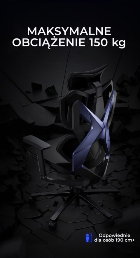 Fotel ergonomiczny gamingowy Angel Furia PRO z podnóżkiem