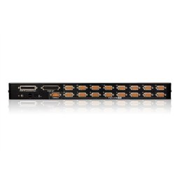 Aten CS1716A 16-portowy przełącznik KVM PS/2-USB VGA z portem Daisy-Chain i obsługą urządzeń peryferyjnych USB Aten | 16-portowy