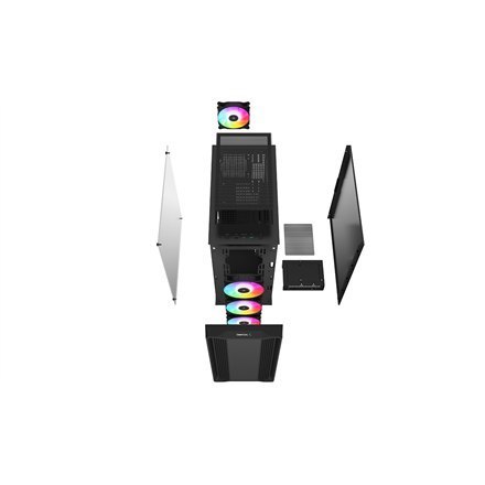 Deepcool | CC560 (z 4 wentylatorami ARGB) | Okno boczne | Czarny | Mid-Tower | Zasilacz w zestawie Nie | ATX PS2