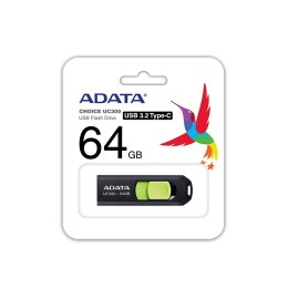 ADATA | FlashDrive | UC300 | 64 GB | USB 3.2 Gen 1 | Czarny
