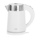 Adler | Czajnik | AD 1372 | Elektryczny | 800 W | 0,6 L | Plastik/stal nierdzewna | Podstawa obrotowa 360° | Biały