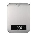 Adler | Waga kuchenna | AD 3174 | Maksymalna waga (nośność) 10 kg | Podziałka 1 g | Typ wyświetlacza LED | Inox