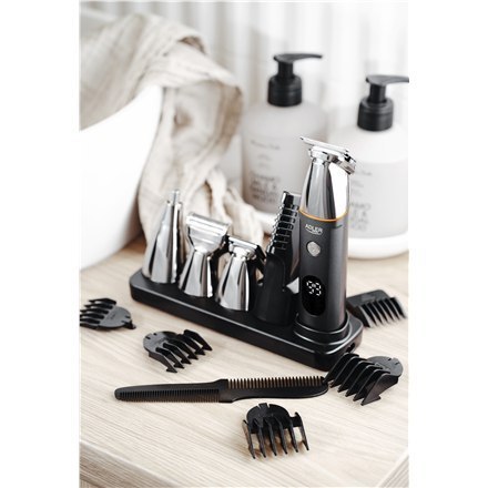 Adler | Zestaw do pielęgnacji dla mężczyzn 5 w 1 | AD 2946 | Bezprzewodowy | Liczba stopni długości 4 | Czarny / Stal nierdzewna