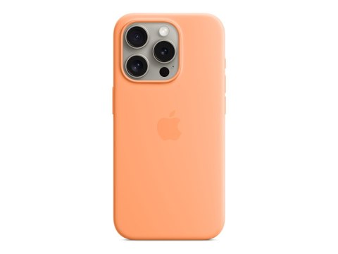 Apple | Silikonowe etui z MagSafe | Etui z MagSafe | Apple | iPhone 15 Pro | Silikon | Pomarańczowy Sorbet
