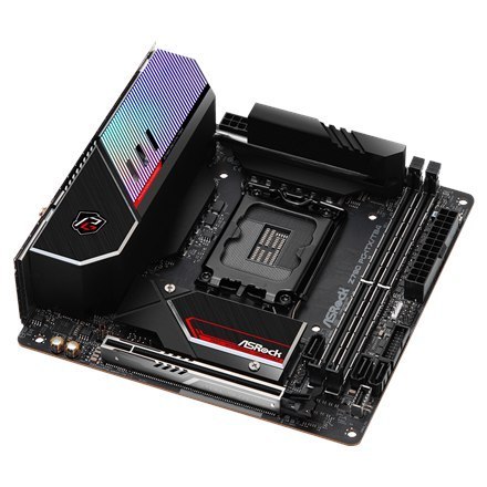 ASRock | Z790 PG-ITX/TB4 | Rodzina procesorów Intel | Gniazdo procesora LGA1700 | DDR5 DIMM | Gniazda pamięci 2 | Obsługiwane in