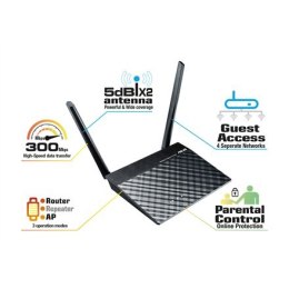 Asus | Router | RT-N12E | 802.11n | 300 Mbit/s | 10/100 Mbit/s | Ethernet LAN (RJ-45) ports 4 | Mesh Support No | MU-MiMO No | N