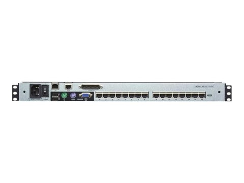 Aten KL1516AIM-AXA-AG 1-Local/Remote Share Access 16-Port Cat 5 Dual Rail 17" LCD KVM over IP Switch with Daisy-Chain Port | Ate