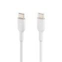 Belkin | Kabel USB-C | Męski | 24-pinowy USB-C | Męski | Biały | 24-pinowy USB-C | 2 m