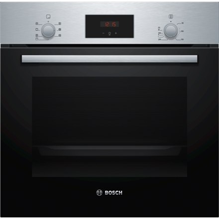 Bosch | HBF113BR1S | Piekarnik | 66 L | Wielofunkcyjny | Ręczny | Elektroniczny | Funkcja pary | Tak | Wysokość 59,5 cm | Szerok