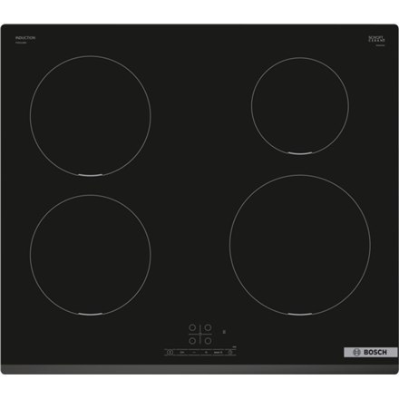 Bosch | PIE631BB5E Seria 4 | Płyta | Indukcyjna | Liczba palników/stref gotowania 4 | Dotykowa | Timer | Czarna