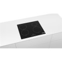 Bosch | PUE611BB6E Seria 4 | Płyta | Indukcyjna | Liczba palników/stref gotowania 4 | Dotykowa | Timer | Czarna