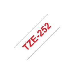 Brother | 252 | Laminated tape | Thermal | Red on white | Roll (2.4 cm x 8 m)
