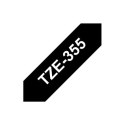 Brother | 355 | Laminated tape | Thermal | White on black | Roll (2.4 cm x 8 m)