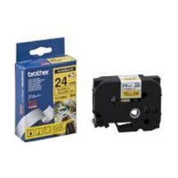 Brother | FX651 | Flexible tape | Thermal | Black on yellow | Roll (2.4 cm x 8 m)