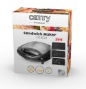 Camry | CR 3024 | Toster kanapkowy | 730 W | Ilość płyt 3 | Ilość ciast 2 | Czarny