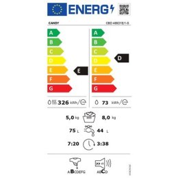 Candy | CBD 485D1E/1-S | Pralka z suszarką | Klasa efektywności energetycznej D | Ładowana od frontu | Pojemność prania 8 kg | 1